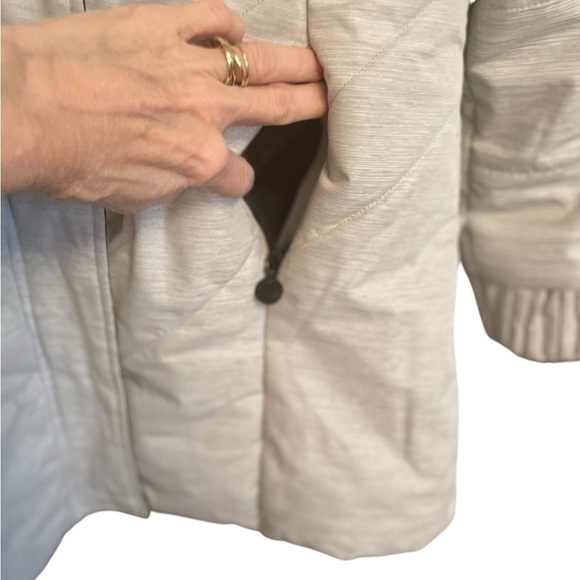Oppenheimer Ladies Snow Parka Size Large Light Heathered Gray -Detach Hood - Picture 4 of 14